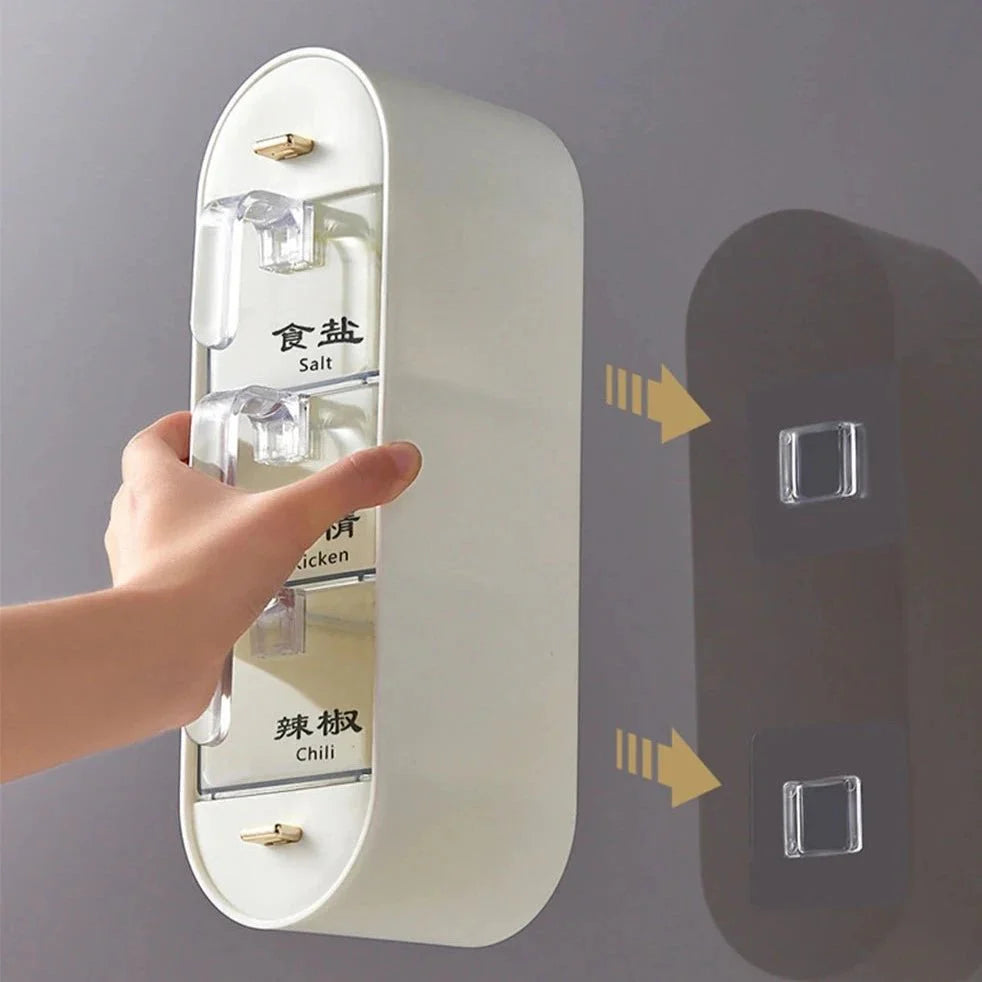 Compre 1 e Leve 2 - Porta-Tempero de Parede com 5 Compartimentos